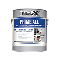 Alamo Paint & Decorating® Prime All™ Multi-Surface Latex Primer Sealer is a high-quality primer designed for multiple interior and exterior surfaces with powerful stain blocking and spatter resistance.

Powerful Stain Blocking
Strong adhesion and sealing properties
Low VOC
Dry to touch in less than 1 hour
Spatter resistant
Mildew resistant finish
Qualifies for LEED® v4 Creditboom